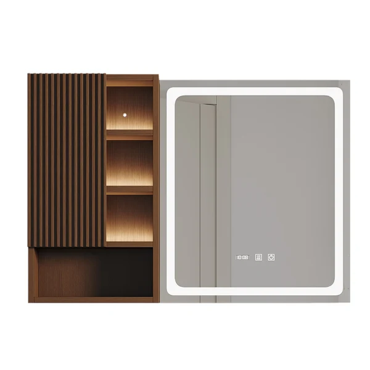 Julia lighted bathroom mirror with moving back storage - Image 7