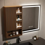 Julia lighted bathroom mirror with moving back storage - Image 8