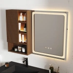 Julia lighted bathroom mirror with moving back storage - Image 10