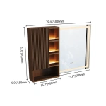 Julia lighted bathroom mirror with moving back storage - Image 11