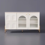 Credenza Sideboard Natural wood with Metal legs - Image 4