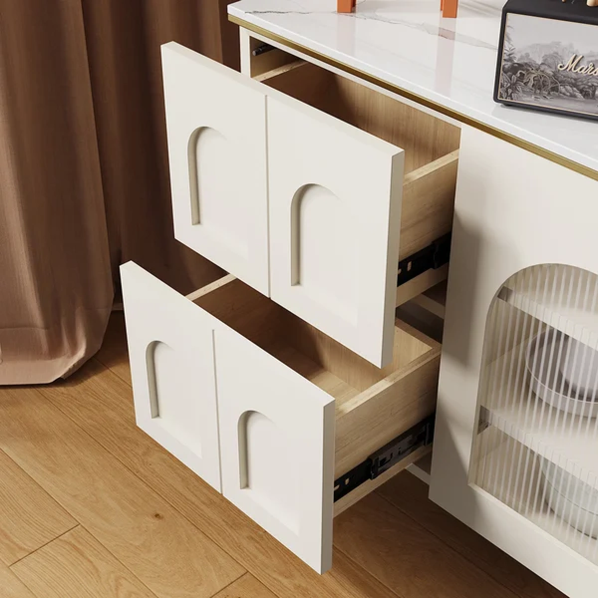 Credenza Sideboard Natural wood with Metal legs - Image 8
