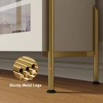 Credenza Sideboard Natural wood with Metal legs - Image 9