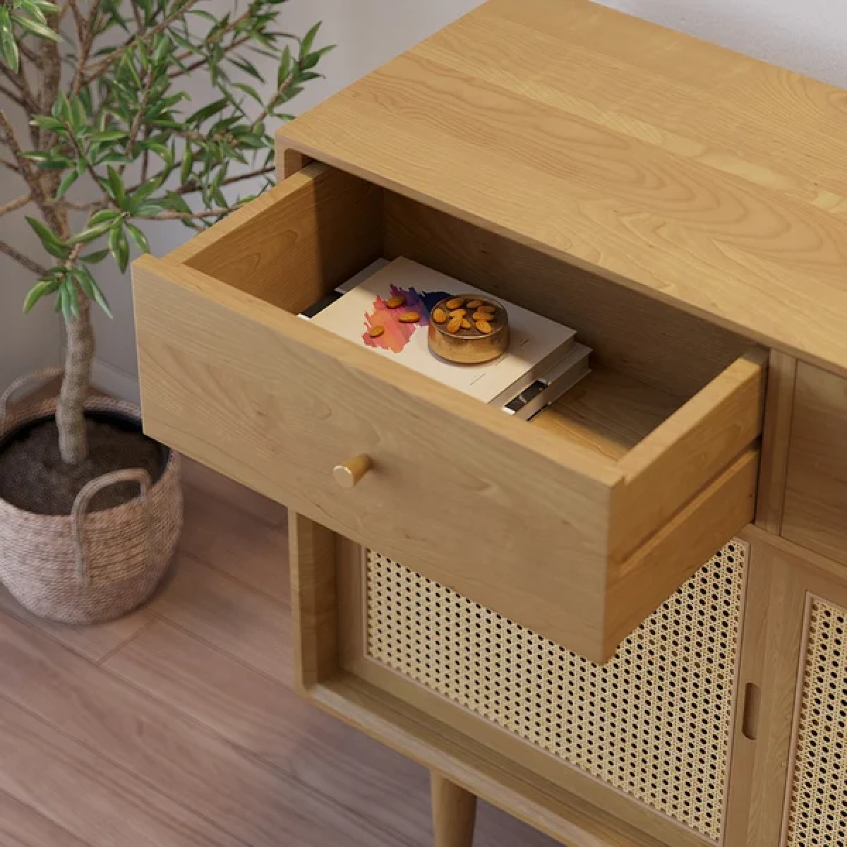Renvo Natural wood Sideboard - Image 3