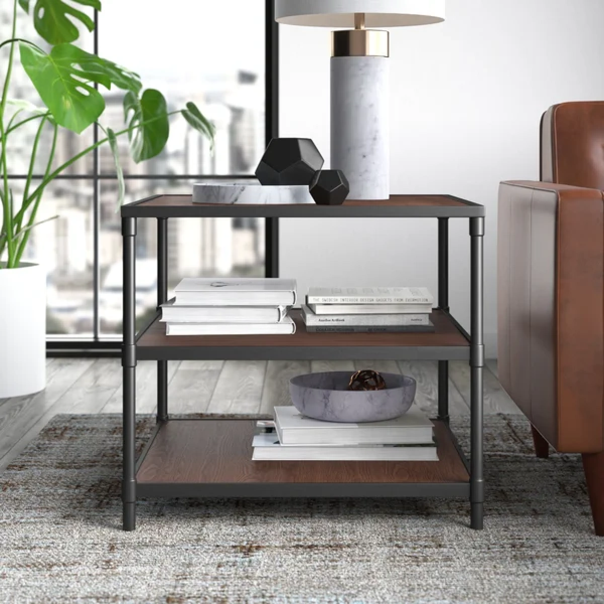 Arise Side table Natural wood - Image 1