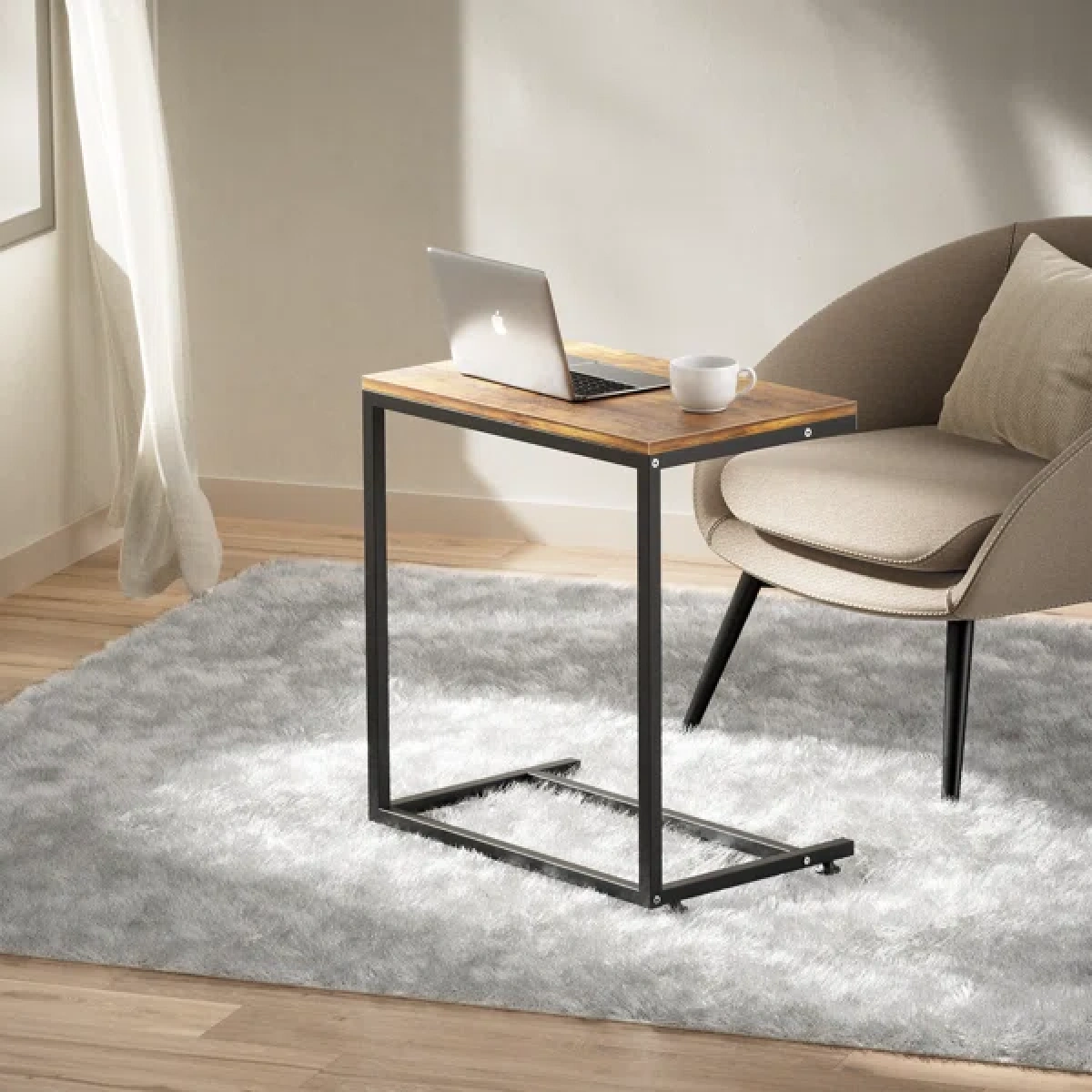 Laky Natural wood Side table - Image 2