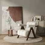 Arika Modern Natural wood Arm chair