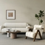 Arika Modern Natural wood Arm chair - Image 2