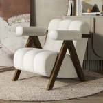 Arika Modern Natural wood Arm chair - Image 5