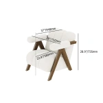 Arika Modern Natural wood Arm chair - Image 7