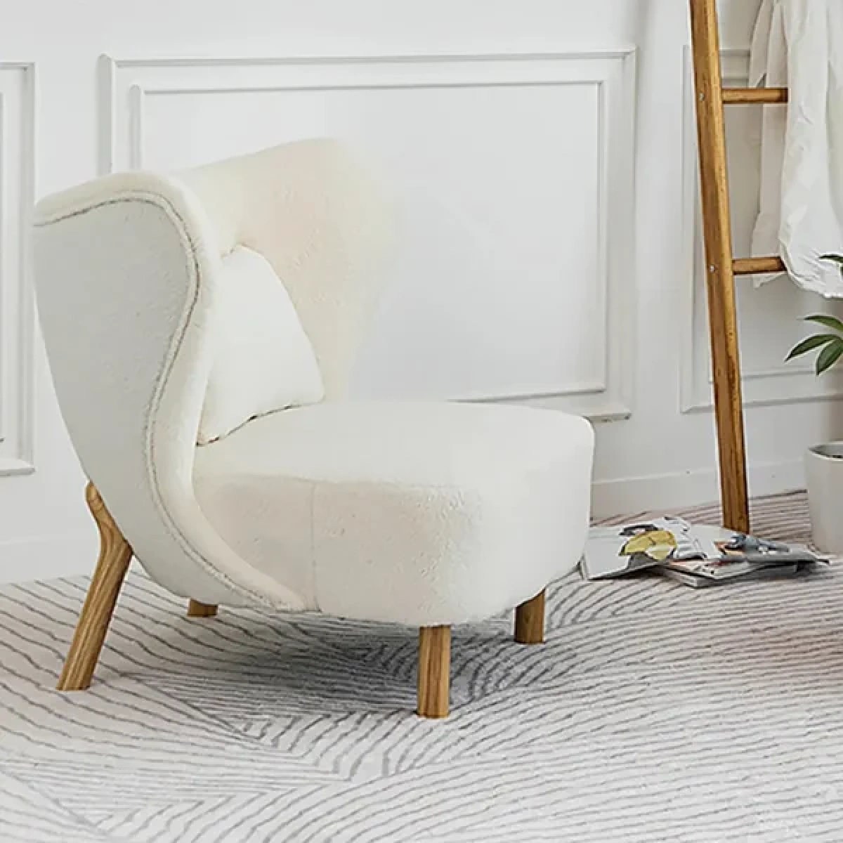 Katrin Arm chair Natural wood - Image 8