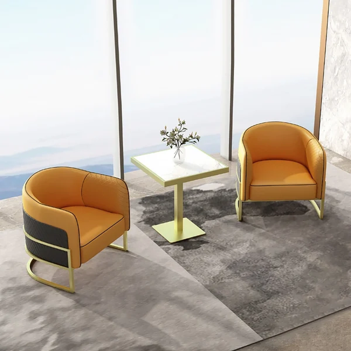 Metal chair leather - LAROCHE - Image 1