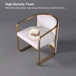 Louis Modern Metal chair and leather - Image 2