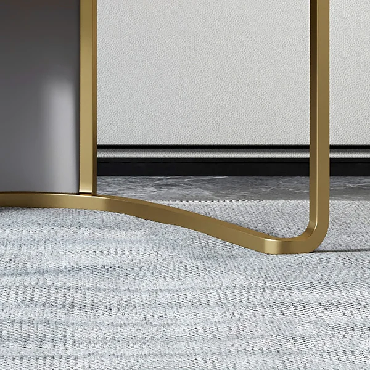 Louis Modern Metal chair and leather - Image 6