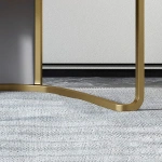 Louis Modern Metal chair and leather - Image 6