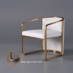 Louis Modern Metal chair and leather - Image 10
