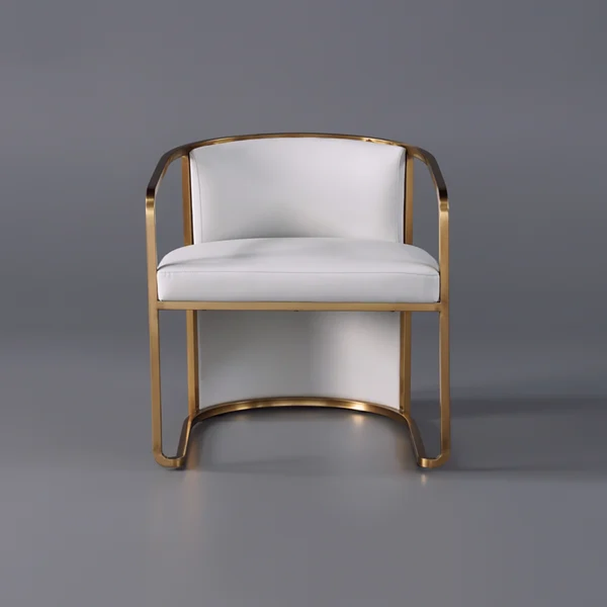Louis Modern Metal chair and leather - Image 13
