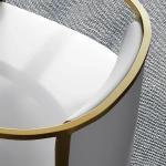 Louis Modern Metal chair and leather - Image 15