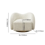 LouiseModern White Swivel Arm Chair - Image 7