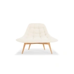 Elton Upholstered Natural wood chair - Image 3