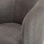 Lamoda Natural wood upholstered chair with 360 degree swivel base - Image 3
