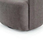 Lamoda Natural wood upholstered chair with 360 degree swivel base - Image 4