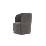 Lamoda Natural wood upholstered chair with 360 degree swivel base - Image 6