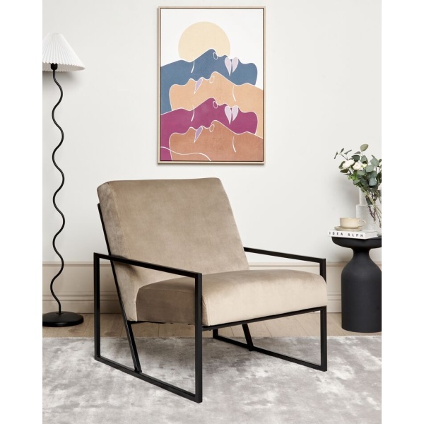 Arm chair with black frame-DELARY
