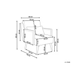 Fabric-Armchair with armrests and armrest - Image 11
