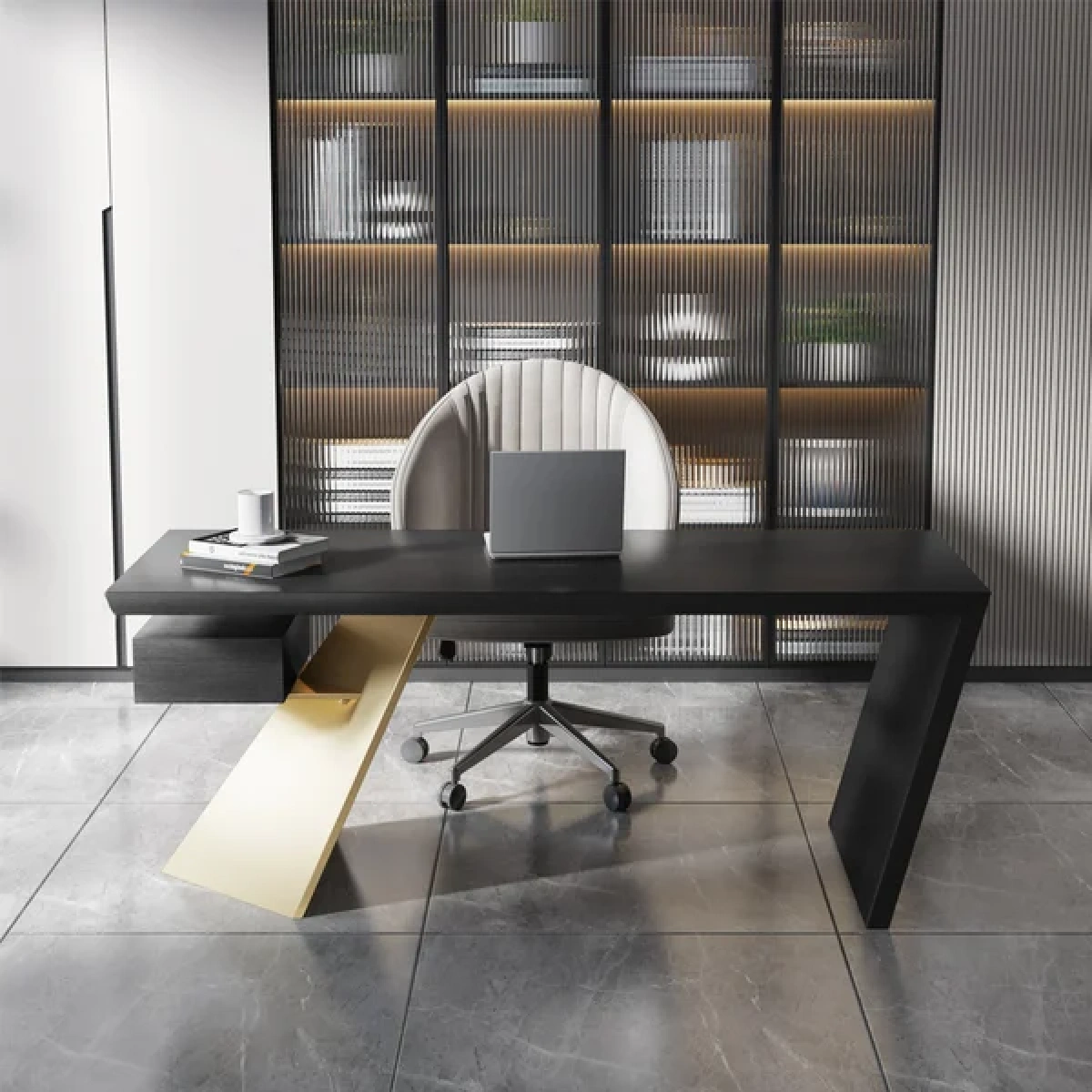 Cramphe Modern Desk with drawers - Image 1