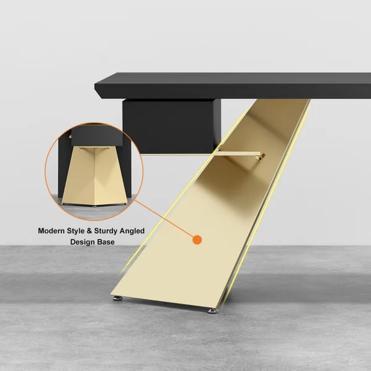 Cramphe Modern Desk with drawers - Image 8