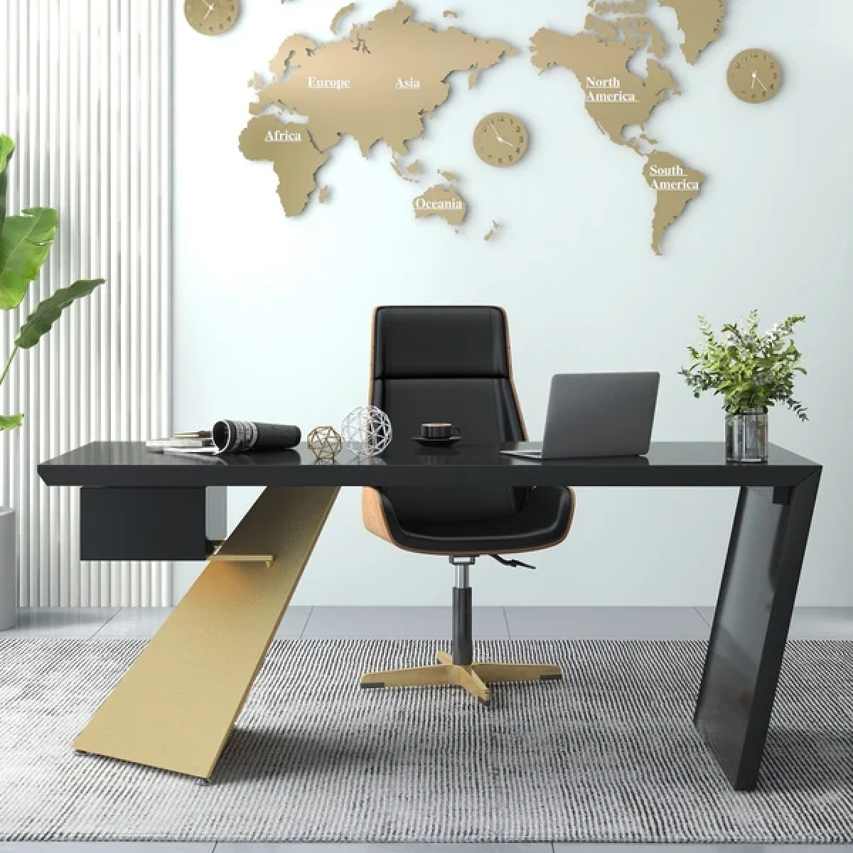 Cramphe Modern Desk with drawers - Image 9