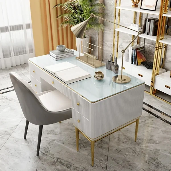 Bline Modern Desk with Drawers