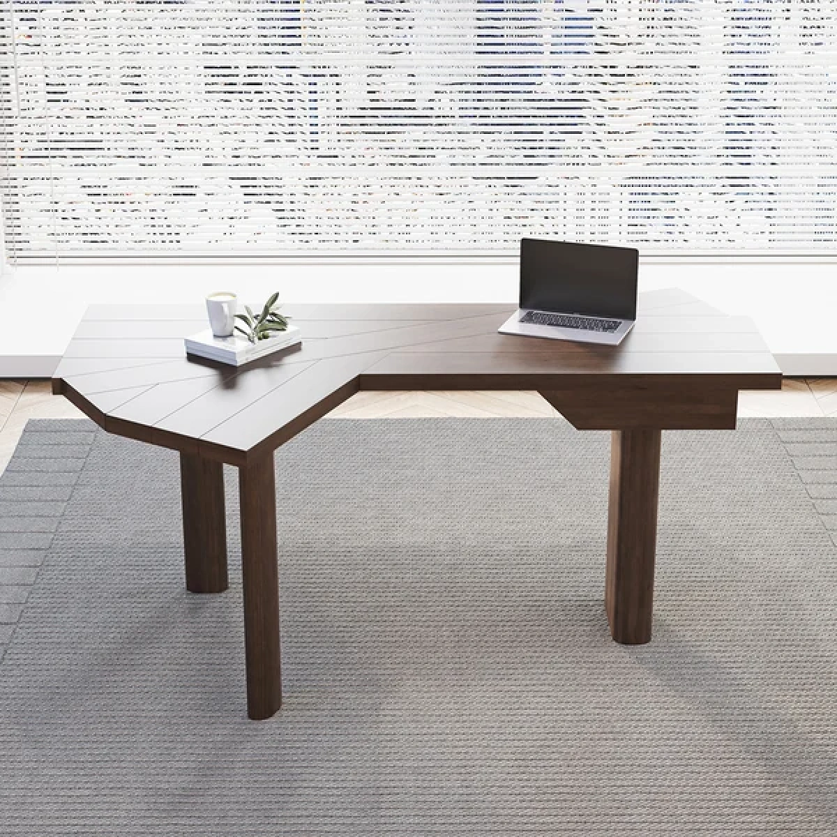Jeneif Natural wood Desk - Image 3