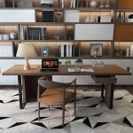 Remi Desk Natural wood with Metal - Image 6