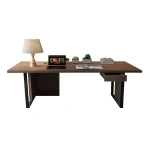 Remi Desk Natural wood with Metal - Image 7