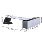 L-Shaped Right Hand Modern White Office Desk with Storage - Image 6