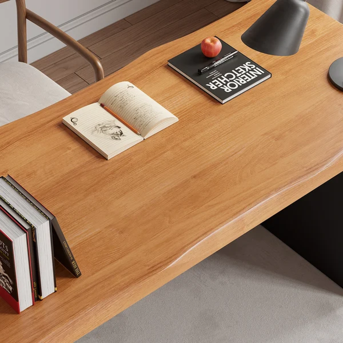 Wendego Desk Natural wood - Image 6
