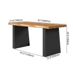 Wendego Desk Natural wood - Image 7