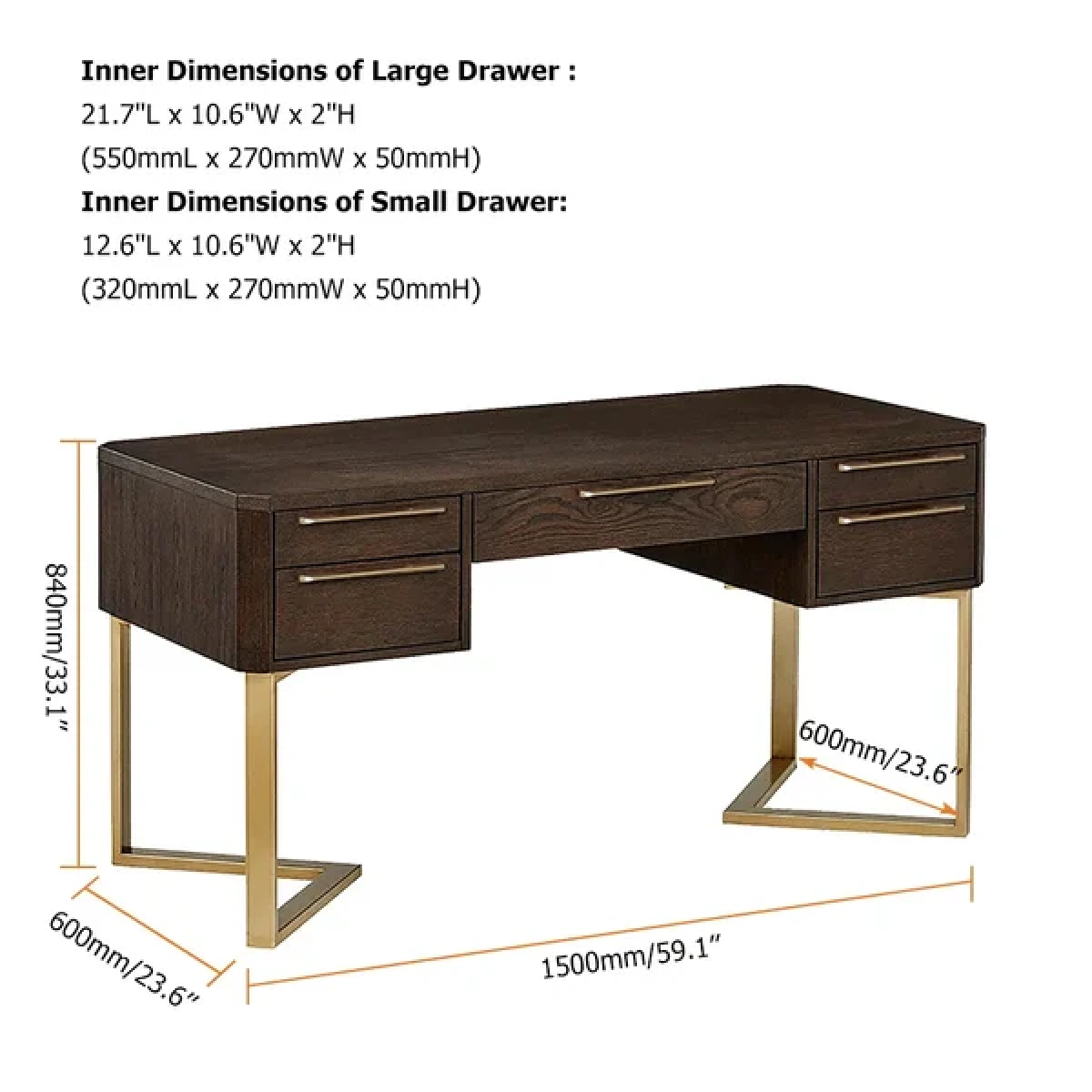 Kramo Natural wood Desk - Image 5