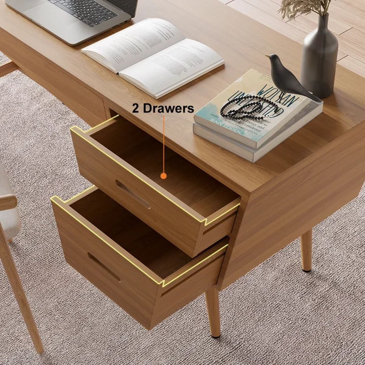 Sereni Desk Natural wood - Image 5
