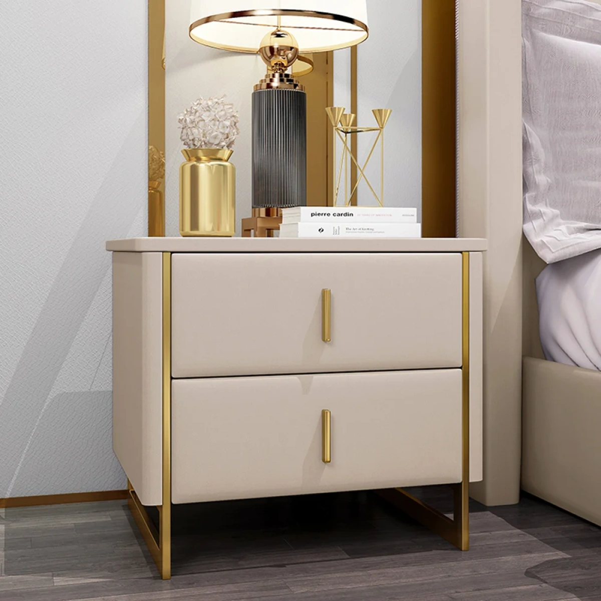 Jenive Modern Nightstand - 2 drawers - Image 1