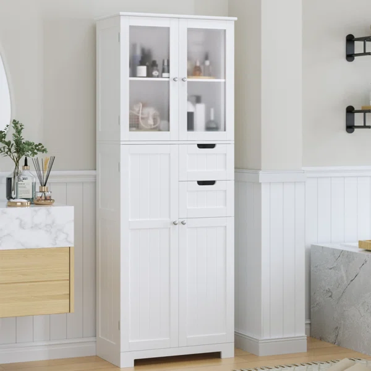 Solan Bathroom cabinet with drawers - Image 1