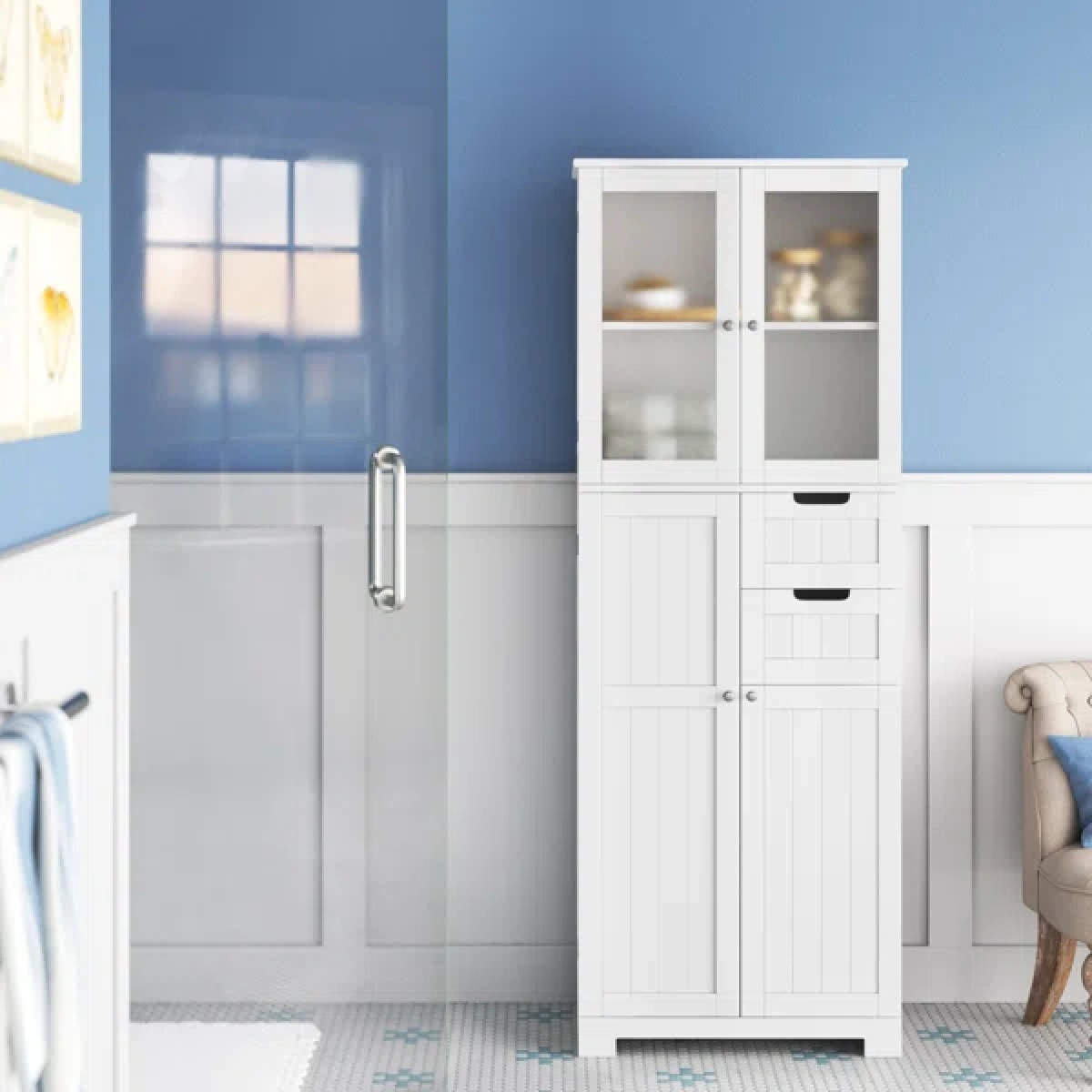 Solan Bathroom cabinet with drawers - Image 3