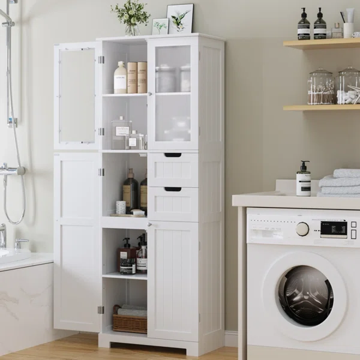 Solan Bathroom cabinet with drawers - Image 5