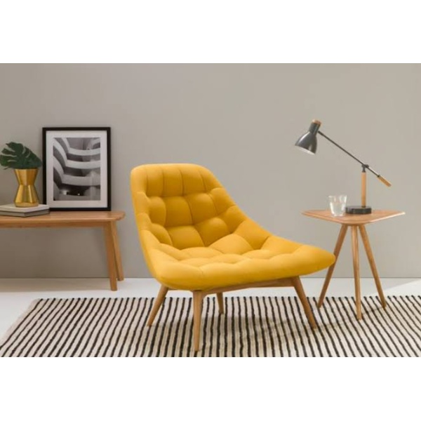 Elton Upholstered Natural wood chair
