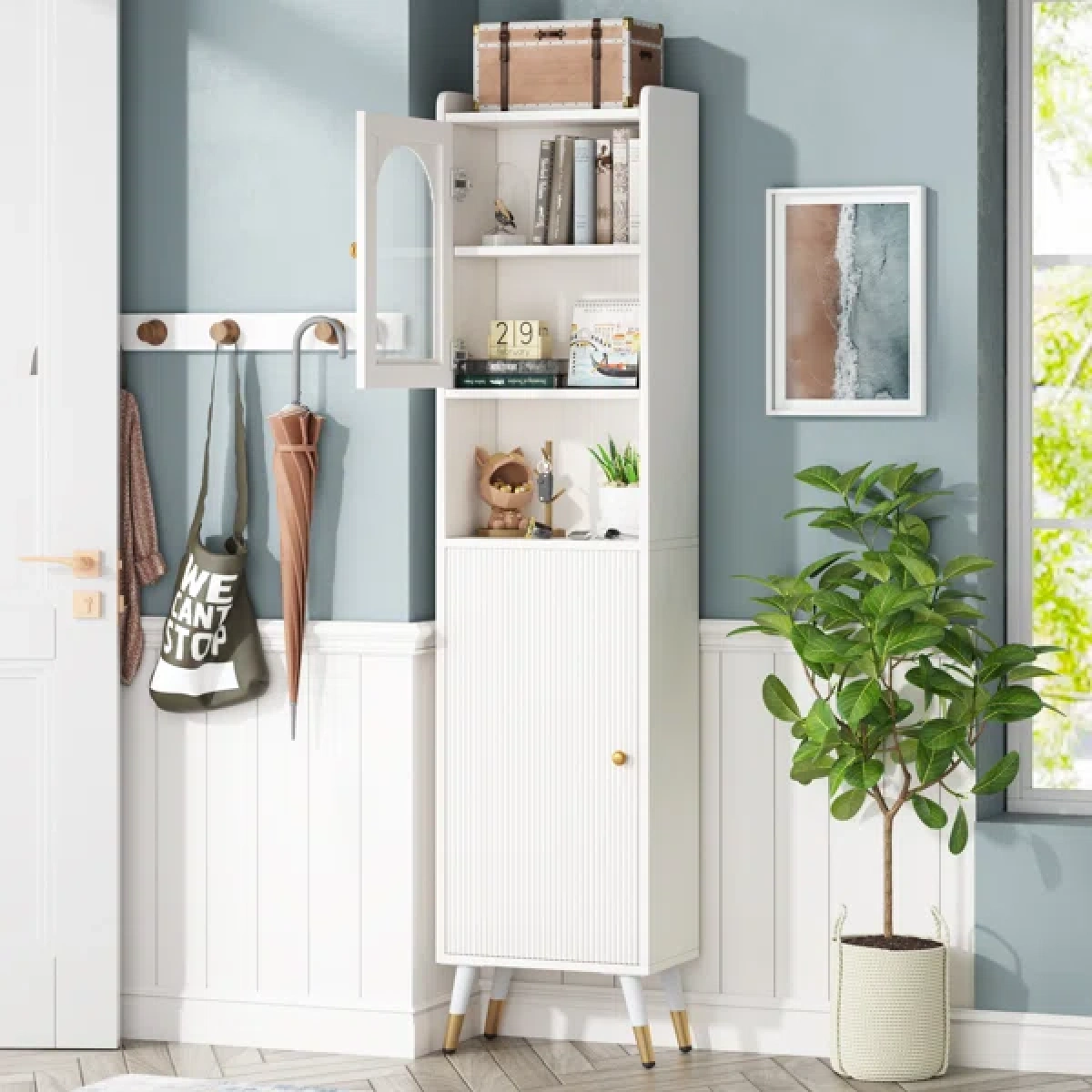 Angel Natural wood Bathroom Cabinet - Image 5