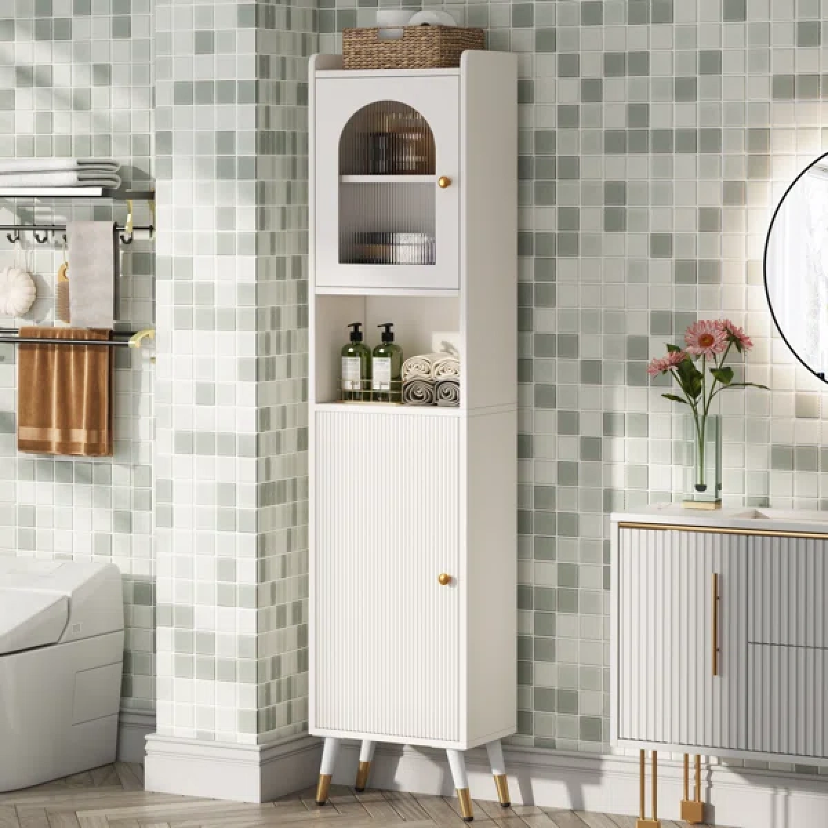 Angel Natural wood Bathroom Cabinet - Image 6