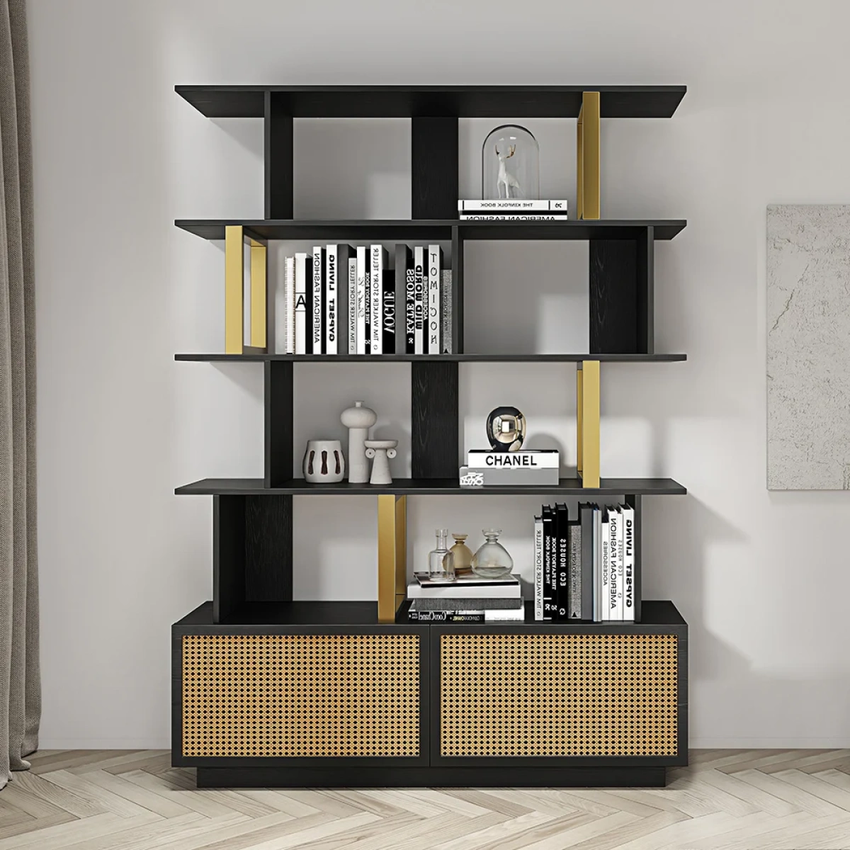 Loria bookcase - natural wood - multi-use - Image 1