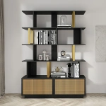 Loria bookcase - natural wood - multi-use